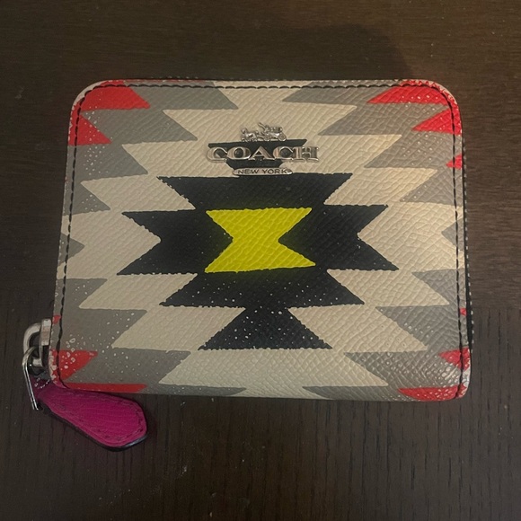 Coach Multicolor Zigzag Wallet - Picture 1 of 4